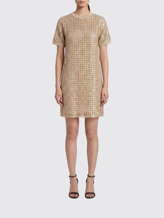 Brunello Cucinelli Abito in seta e lino con paillettes Brunello Cucinelli