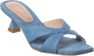 Stuart Weitzman Miami 50 Leather & Canvas Sandal