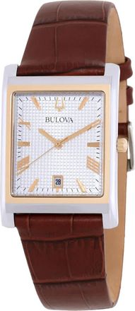 Bulova Sutton Quartz Silver Dial Mens Watch 98B430