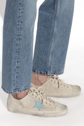 Golden Goose V-Star 2 Sports Shoes, Womens, Cream