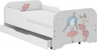 OEM Cama Infantil Mickey 140x70 Princesa Con Unicornio