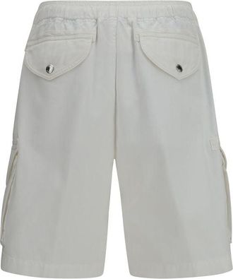 Brunello Cucinelli Mens White Cotton Bermuda Shorts
