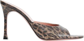Amina Muaddi Alexa Slipper 95 - Dames - Muiltjes - Bruin - 37 1/2 EU - Leer - Schoenen