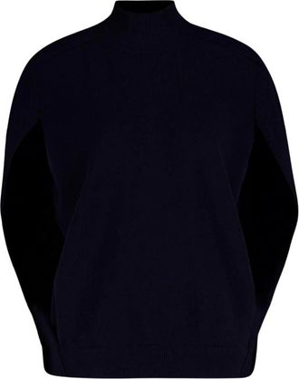 Fendi Midnight Blue Cape Style Cashmere Jumper - Dames - Coltruien - Blauw - S - Wol - Truien & Vesten
