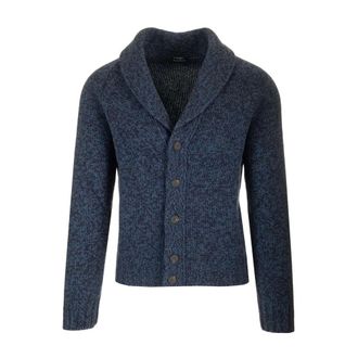 Barba Cardigan In Pure Virgin Wool - male - Barba - Cardigans - Blue - S - Knitwear