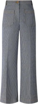 Sessun Aldricks Broek - Dames - Wijde Broeken - Blauw - S - Katoen - Broeken