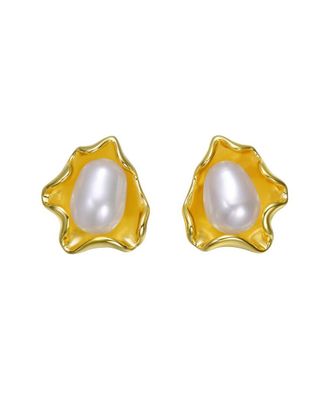 Genevive 14K Pearl Earrings