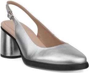 Ecco Sculpted LX 55 Slingback Pump in Pure Silver at Nordstrom Rack, Size 10-10.5Us / 41Eu