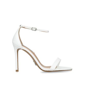Steve Madden Womens Leather Tecy White Sandals - Size UK 6