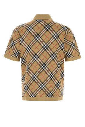 Burberry Mens Embroidered Cotton Blend Polo Shirt Sandipcheck Maglieria Sweater