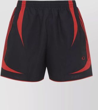 Balenciaga polyester logo-print swim shorts