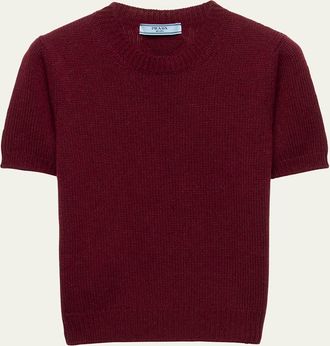 Prada Short Sleeve Cashmere Sweater