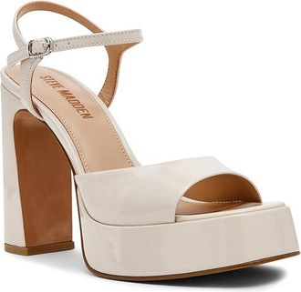 Steve Madden Liandra Womens Sandals Bone Patent : 7.5 M, Leather/Suede