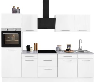 Wiho Küchen Küchenzeile »Ela« Breite 280 cm, Soft-Close-Funktion, höhenverstellbare Füsse