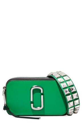 Marc Jacobs The Studded Snapshot Shoulder Bag in Fern Green Multi at Nordstrom