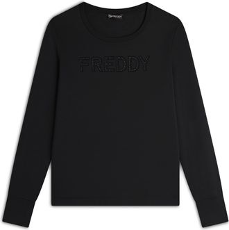 Freddy Felpa Girocollo da donna con Logo FREDDY in Strass