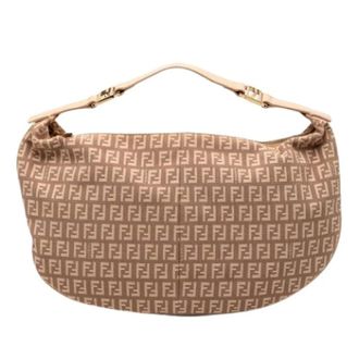 Fendi Pre-owned Shoulder Bags, female, Beige, Size: ONE SIZE Pre-owned Hobo Bag