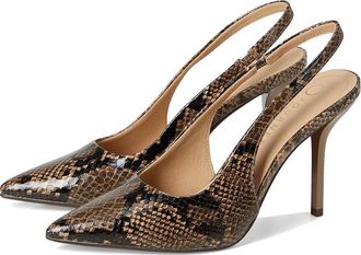 Journee Collection Elenney High Womens Heels Snake/Brown : 6.5 M, Faux Leather