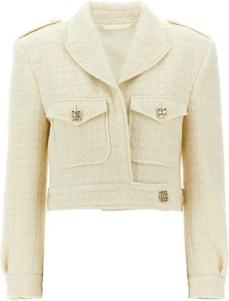 Givenchy Military Cropped Jacket_Ecru, Brand Size 36 (US Size 2)