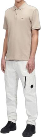 C.P. Company Functional Loose-Fit Cargo Trousers In Gauze White