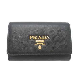 Prada Black Leather Coin Purse/Coin Case (Pre-Owned)