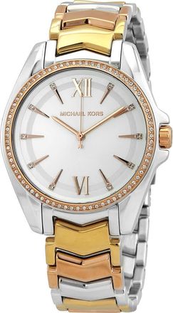 Michael Kors Whitney Crystal White Sunray Dial Ladies Watch MK6686
