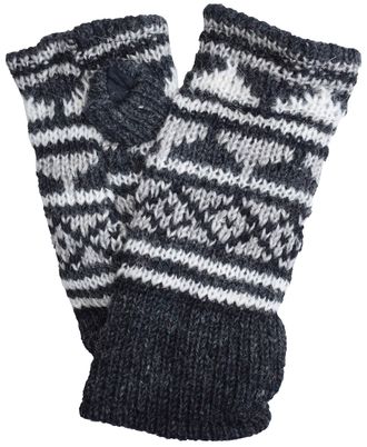Gheri Womens Warm Woolen Fleece Lined Hand Knitted Mittens Gloves Handwarmers Z