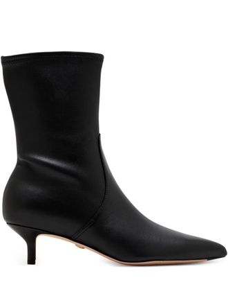 Veronica Beard Lisa ankle boots - women - Sheepskin/Calf Leather/Rubber - 7.5 - Black