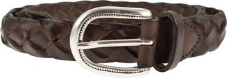 Alberto Luti gevlochten leren riem
