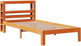 vidaXL Vidaxl - Estructura De Cama Sin Colch&oacute;n Madera De Pino Marr&oacute;n 90x200 Cm