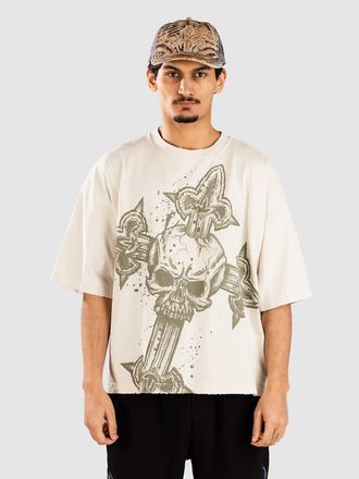 Affliction Cross T-Shirt weiss