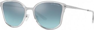 Michael Kors Womens MK1115-11537C MK1115 56 11537C Turin Sunglasses - Silver - One Size