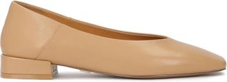 Kazar Beige platte leren pumps - Dames - Pumps - Beige - 39 EU - Leer - Schoenen