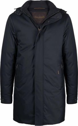 Moorer Navy Blue Donsjas met capuchon - Heren - Parka Jassen - Blauw - 2XL - Jassen