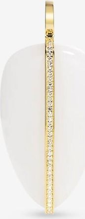 By Pariah Goldanhänger mit weissem Jaspis und Diamanten Pebble XL