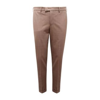 PT01 Suit Trousers, male, Brown, Size: 2XL Master Fit Wool Trousers