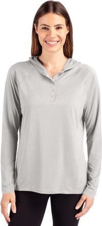 Cutter & Buck Coastline Epic Comfort Womens Hooded Long Sleeve Pullover Shirt