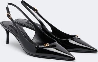 Dolce & Gabbana Patent leather slingback pumps
