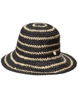 Bruno Magli Striped Crochet Straw Bucket Hat