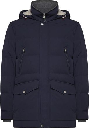 Brunello Cucinelli Jassen - Heren - Winterjassen - Blauw - XL - Wol - Jassen
