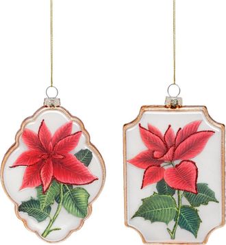 Mark Roberts Poinsettia Framed Ornament,Set of 12 in Red at Nordstrom