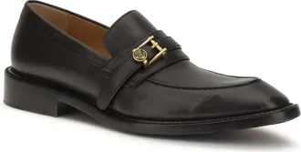 Versace Mens Leather Loafers With Medusa Accessory Ebano-Gold Calf Bos Taurus