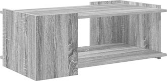 vidaXL Mesa De Caf&eacute; Gris Sonoma 90 X 50 X 33 Cm Madera De Ingenier&iacute;a Vidaxl