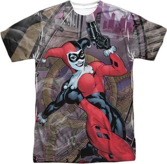 Gildan Batman Roller Coaster Of Love Short Sleeve Adult Poly Crew Tee / T-Shirt