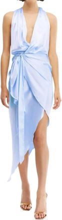 Mother of All Perry Silk Dress In Light Blue