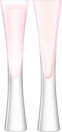 LSA Moya Set of 2 Champagne Flutes in Pink at Nordstrom