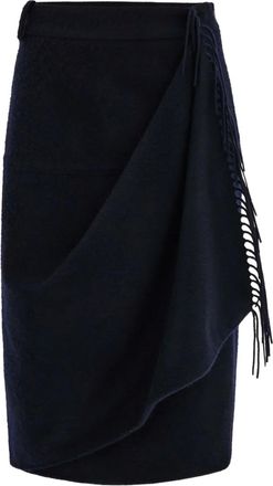 Ferragamo Minigonna con frange - Blu