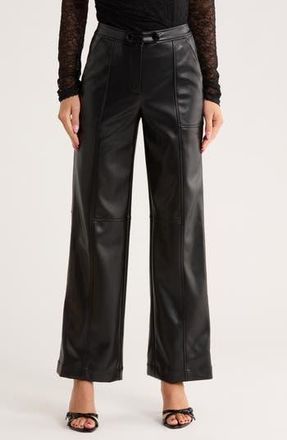 SIMKHAI Mackenzie Straight Leg Pants in Black at Nordstrom Rack, Size 8