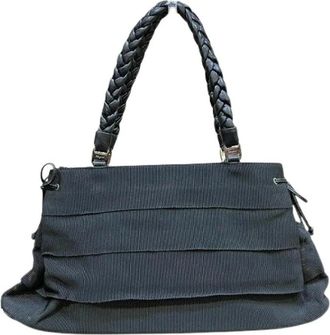 Ferragamo Pre-owned Handbags, female, Black, Size: ONE SIZE Pre-owned Canvas Handbag