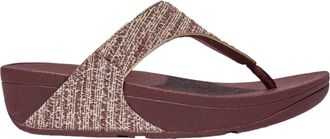 FitFlop Fit Flop Dames/Dames Lulu Shimmer Weave Toe Post Sandalen (Bruin)